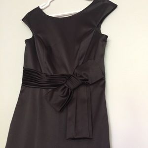 Sangria black satin dress